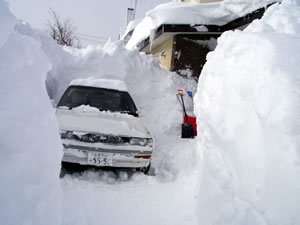 大雪の北見市（GPAPAさん提供）